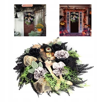 ХЭЛЛОУИН ВЕНОК ШЛЯПА ВЕДЬМЫ НОГА