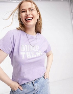Tammy Girl pdr t-shirt napi oversize them dump fioletowy 50 NH2
