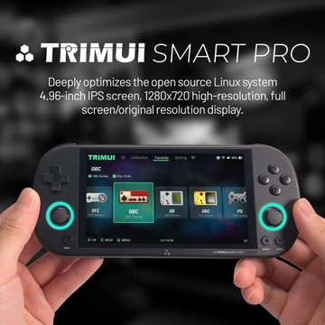 Портативная игровая консоль Trimui Smart Pro с 4,96-дюймовым IPS-экраном, Linux-система, 256G