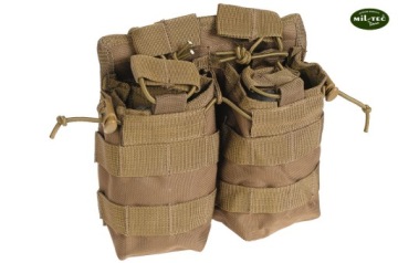 4 МАГАЗИНА AK-47 M16 MIL-TEC OPEN DOUBLE COYOTE +GR.