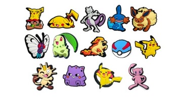 PINY PRZYPINKI DO BUTÓW CROCS WPINKI Pokemon Pikachu 14 sztuk Pokemony nr 3