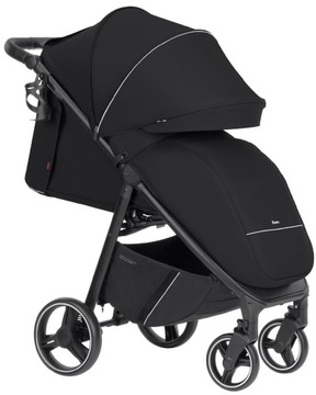 Черная коляска CARRELLO BRAVO 2024 до 22 кг + чехол