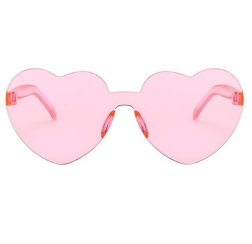 СОЛНЦЕЗАЩИТНЫЕ ОЧКИ ЖЕНСКИЕ СЕРДЦЕ, ПРОЗРАЧНЫЕ, BRIDGE'S PINK