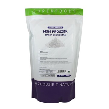 MSM Siarka organiczna w proszku 1kg NA STAWY