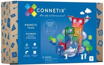 НАБОР РАСШИРЕНИЯ МАГНИТНЫХ БЛОКОВ CONNETIX BALL RUN, 66 ШТ.