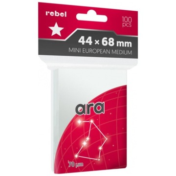 KOSZULKI NA KARTY ARA MINI EUROPEAN MEDIUM 44x68mm 100szt REBEL