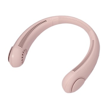 ch-USB Leafless Neck Fan Cooler USB Rechargeable Pink