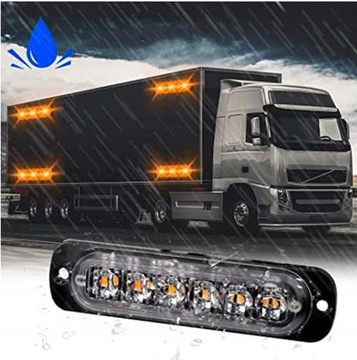 4 шт. 6 светодиодных предупредительных стробоскопов для помощи эвакуатору