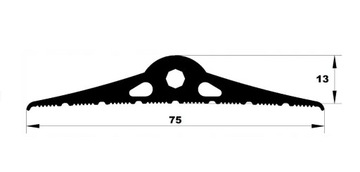 ГАРАЖНАЯ ПРОКЛАДКА ПОРОГА ДЛЯ ВОРОТ 75х13ММ 6М +ПОРОГОВЫЙ КЛЕЙ B-662
