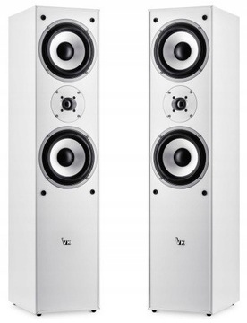 DWIE KOLUMNY GŁOŚNIKOWE STEREO PODŁOGOWE MDF MOC 350W MASKOWNICE