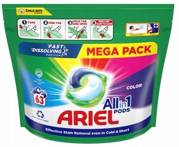 Kapsułki Do Prania Ariel All-in-1 Pods Color Kolorów 63szt