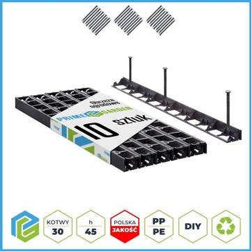 12x Парковочная решетка для садовой дорожки 50х50 см