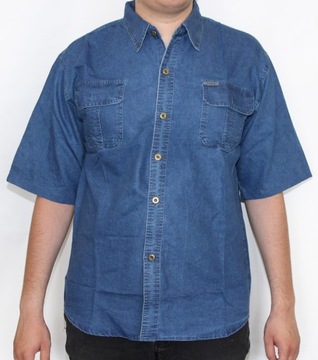 Koszula Męska Jeansowa Duża Dżinsowa 5XL