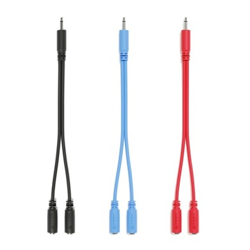 SPLITTER Y кабели прямые Eurorack Patch 3,5 мм Mono minijack 3 шт. 15 см