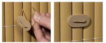 Dwustronna mata balkonowa PVC osłona na taras/balkon/ogród 300x90 cm BRĄZ