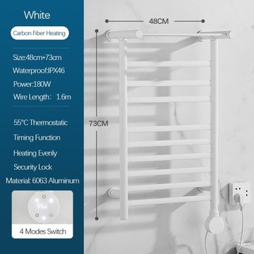 Styl biały-73 cm-B Prawidłowy Termostatyczny wyświ