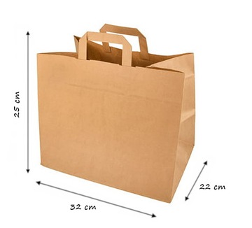 Torba Torby zakupowe papierowe CATERING 320x220x250mm 50 sztuk