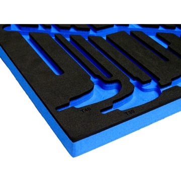 Пенопластовая вставка для ключей Imbus Torx для инструментальной тележки