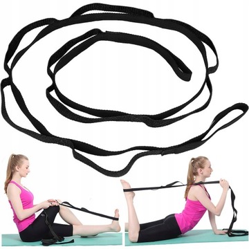 PASEK DO JOGI TAŚMA DO ĆWICZEŃ ROZCIĄGANIA NÓG STRETCHINGU MOCNY PAS YOGA