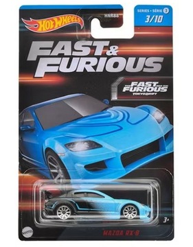 HOT WHEELS FAST & FURIOUS MAZDA RX-8 1:64 3/10 SERIA 3