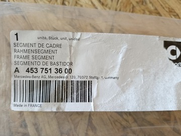 ПРОКЛАДКА КАПОТА SMART FORTWO 453 A4537513600