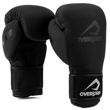 RĘKAWICE BOKSERSKIE SPARINGOWE SKÓRZANE Overlord Rage Czarne 10 oz