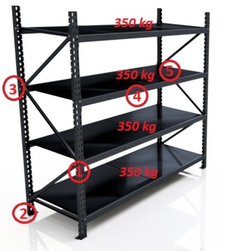 ПОЛКА ДЛЯ ХРАНЕНИЯ МЕТАЛЛИЧЕСКАЯ 200X520X60 GR MODULE P3 STRONG