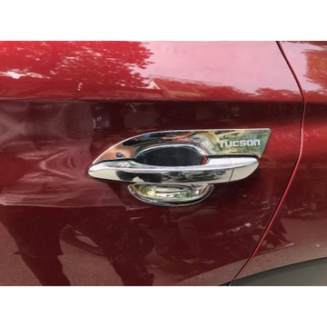 Накладки на ручки дверей Hyundai Tucson 3 2015-2020 хром
