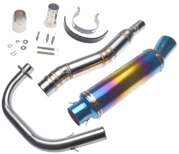 Tłumik Wydech Kolanko Rura Obejma Układ Wydechowy ROMET ZETKA ZK 125 Tuning