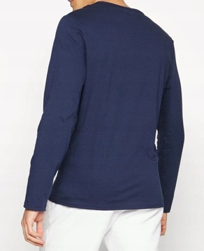 Calvin Klein _ Męski Granatowy Longsleeve Logo CK NAVY _ M