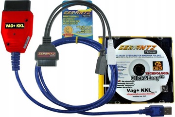 Kabel OBD2 do diagnostyki pojazdów VAG+ KKL VW Audi Seat Skoda |! 1989-2004