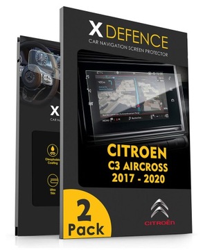 2w1 SZKŁO OCHRONNE NA NAWIGACJĘ EKRAN DO CITROEN C3 AIRCROSS 2017-2020