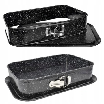 FORMA DO PIECZENIA CIAST PROSTOKĄTNA STALOWA POWŁOKA NIEPRZYWIERAJĄCA