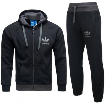 Adidas Originals czarny dres męski komplet AB7588/AB7582 L
