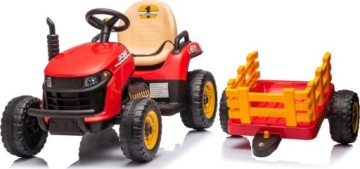 ТРАКТОР С ПРИЦЕПОМ ДЛЯ МАЛЫША 12В АККУМУЛЯТОР 90ВТ ПУЛЬТ ДИСТАНЦИОННОГО УПРАВЛЕНИЯ
