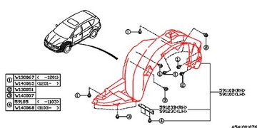 SUBARU TRIBECA 05-12 PODBĚH KŘIVKA PŘEDNÍ