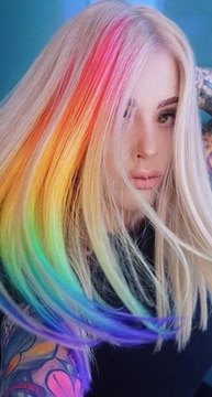 СТРЕЙНЫ ДЛЯ ВОЛОС «ОМБРЕ» ЧЕРНЫЕ ФИОЛЕТОВЫЕ КОЛЬЦА 10 ШТ.