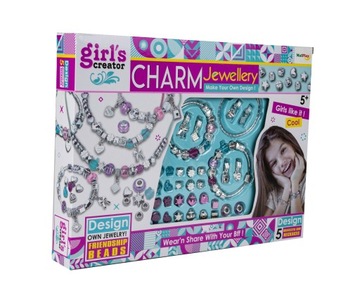 KORALIKI ZESTAW DO TWORZENIA BRANSOLETEK BIŻUTERII ZAWIESZKI DLA DZIECI