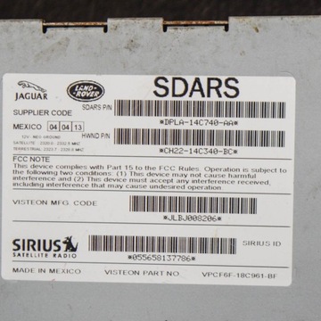 CH22-14C340-BC JINÉ MODUL 5.0 S 364 2013 JAGUAR F-TYPE COUPE (X152)