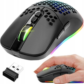 MYSZKA BEZPRZEWODOWA RGB GAMINGOWA BLUETOOTH 2W1