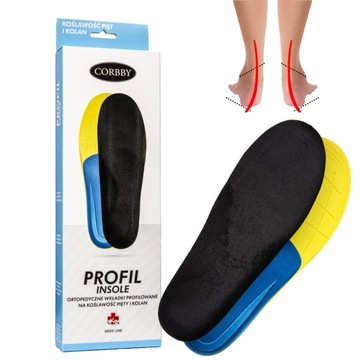 Wkładki ortopedyczne supinujące na koślawość pięt Profil Insole r. 41-43