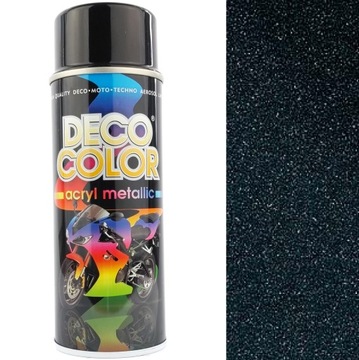 LAKIER W SPRAYU DO PLASTIKU METALU CZARNY METALIK