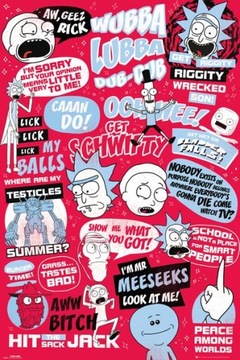 Rick and Morty Powiedzonka - plakat 61x91,5 cm