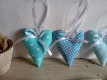 КУЛОНЫ «СЕРДЕЧКИ» из ХЛОПКА комплект из 4 шт.