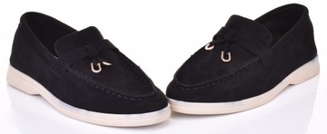 Модная обувь, женские черные мокасины