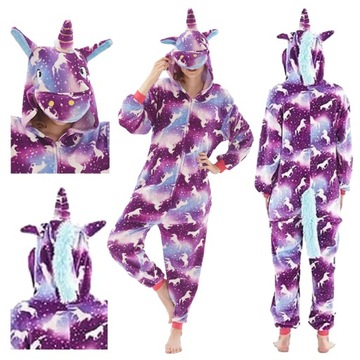 PIŻAMA KIGURUMI DAMSKA ONESIE JEDNOROŻEC KONIK PRZEBRANIE KOMBINEZON ROZ M