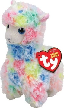 MASKOTKA BEANIE BABIES KOLOROWA LAMA LOLA ORYGINALNA15CM FIRMA TY