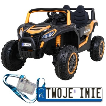 AUTO NA AKUMULATOR BUGGY RACING 4X45W | KOŁA EVA | POKROWIEC | PILOT | LED