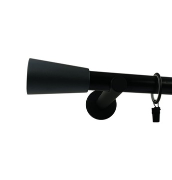 KARNISZ CZARNY MAT fi25mm NOWOCZESNY 300cm WALEC