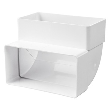 Kolano wentylacyjne pionowe 90 st. do kanału płaskiego 120x60mm VENTS 460